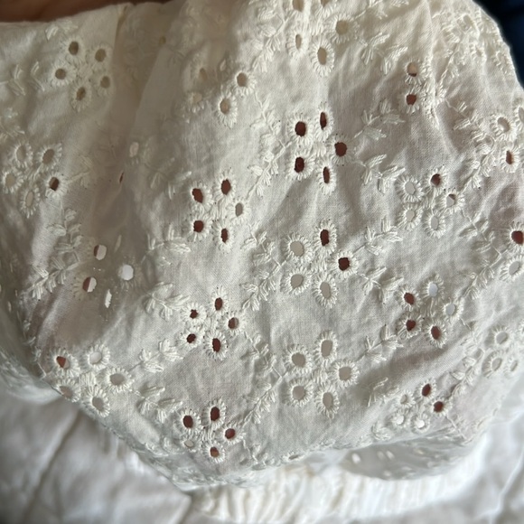 Madewell White Eyelet Crop Top - Picture 6 of 7